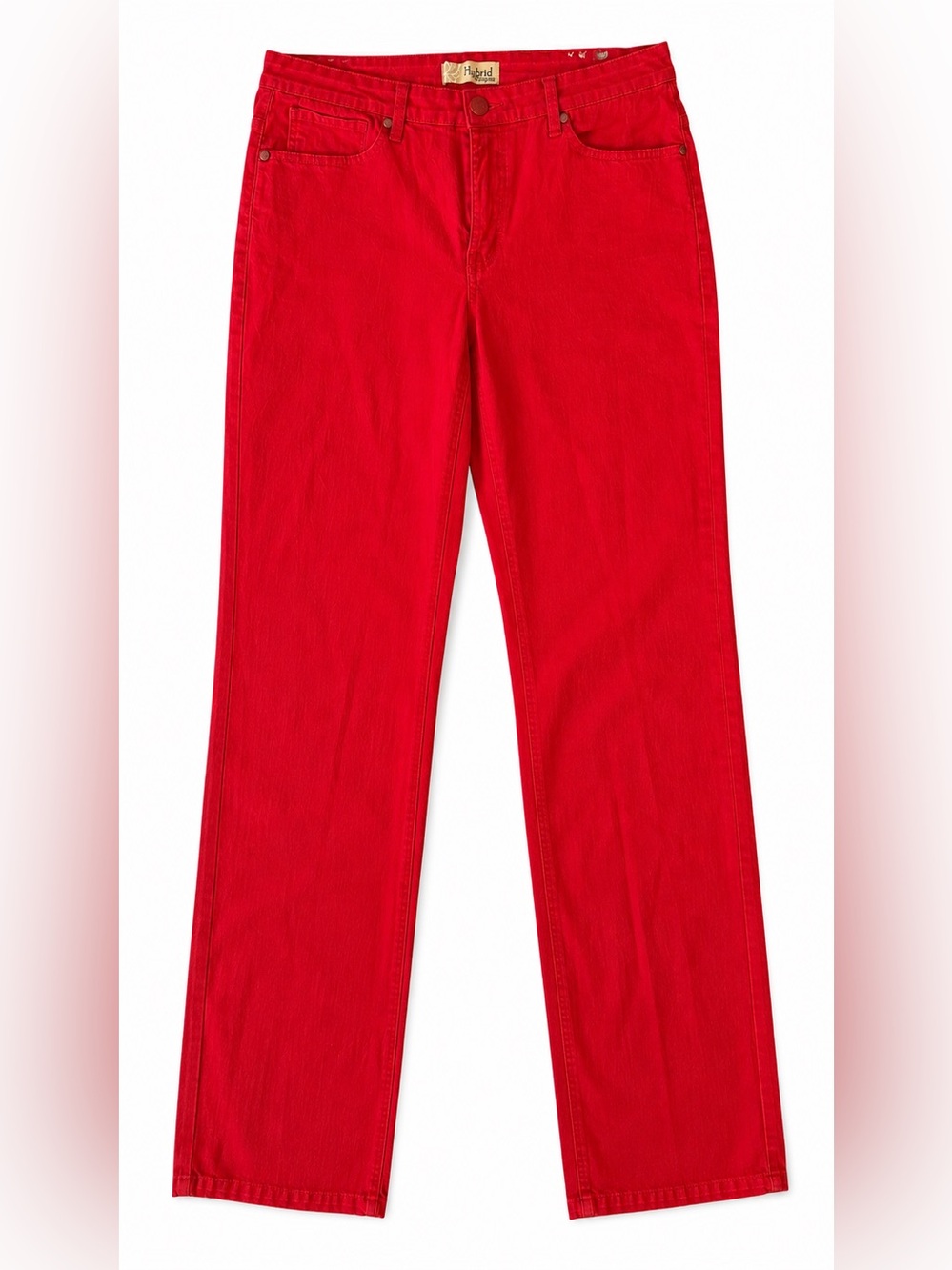 Hybrid & Company Red Stretch Twill Pants L Short
